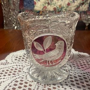 Hofbauer 24% Lead Crystal 5 1/2” Candy Dish